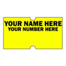 CT1 21mm x 12mm Labels Personalised with company logo and or text