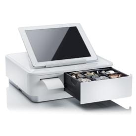 Compact Bluetooth combined printer and cash drawer