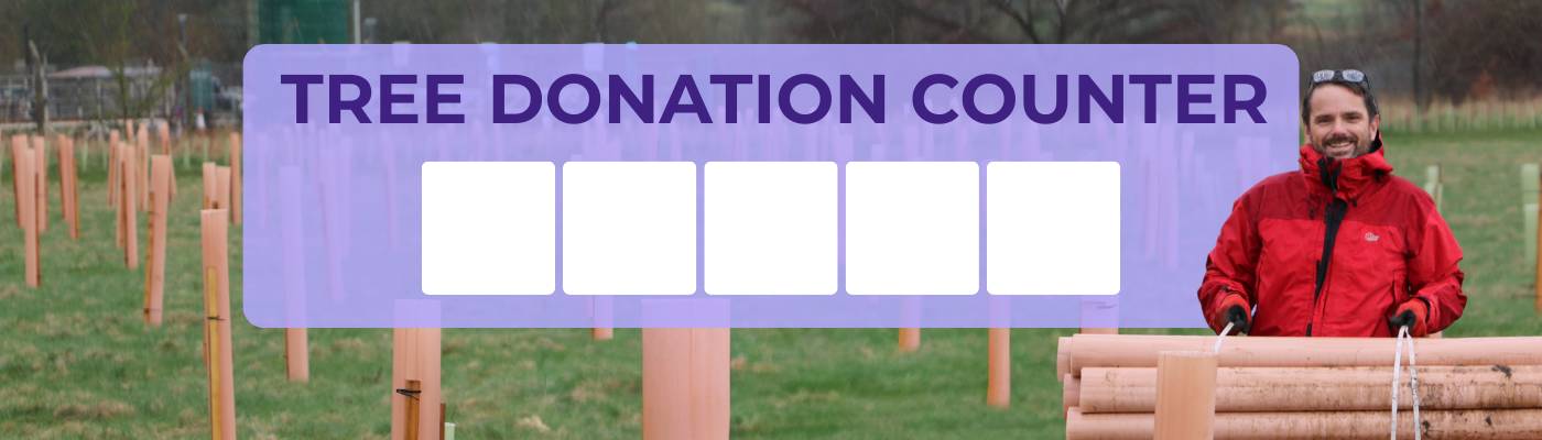 Counter showing how many trees donated so far