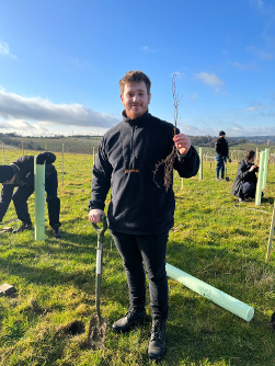 Ben from ERS tree planting