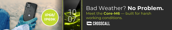 Bad Weather? No Problem. Meet the Core-M6 — built for harsh working conditions. IP68/ IP69K