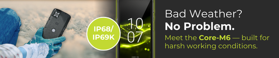 Bad Weather? No Problem. Meet the Core-M6 — built for harsh working conditions. IP68/ IP69K