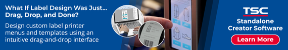 Design custom label printer menus and templates using an intuitive drag-and-drop interface 