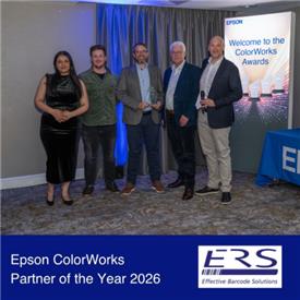 ERS receiving Epson ColorWorks Award