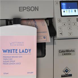 Epson C4000 colour label printer for bottle labelling purposes.