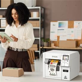 ColorWorks D3800e is being used for dye-based label printing.