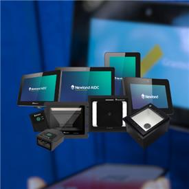 Selection of Newland Micro Kiosk Screens and Barcode Scanners for interactive kiosks.