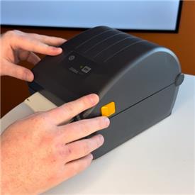 Closer look at the ZD230 label printer from Zebra.