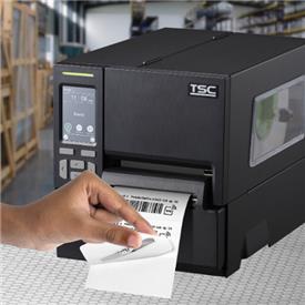 TSC printer creating label with RFID tracking chip.