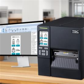 Label printer that has customised menu designed via the TSC Standalone Creator app.