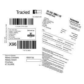 Image of Dual-Sided Direct Thermal Labels For the DB-EA4D Label Printer