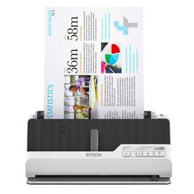 Premium compact A4 scanner with a small footprint while in use, versatile media handling and low power consumption.