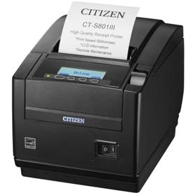 Discover the Citizen CT-S801III POS printe, a high-speed, LCD-equipped thermal receipt printer with 500 mm/sec print speed, versatile connectivity, and hygienic, space-saving design for retail and hospitality businesses.