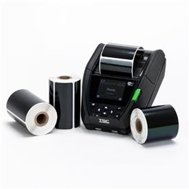 Image of TSC Thermaflex Ribbon and Label Combo Roll for Mobile Printers 2