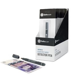 The Safescan Detector pen is the ideal portable partner for checking whether a banknote is genuine or counterfeit. 