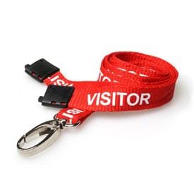 Pre-Printed Lanyards - for Displaying ID Cards, and Visitor Passes or attaching other items